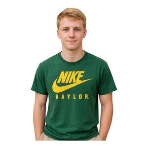 Nike Mens Baylor Bears Athletic T-Shirt~Size L~Green Gold The Nike Tee L15 10